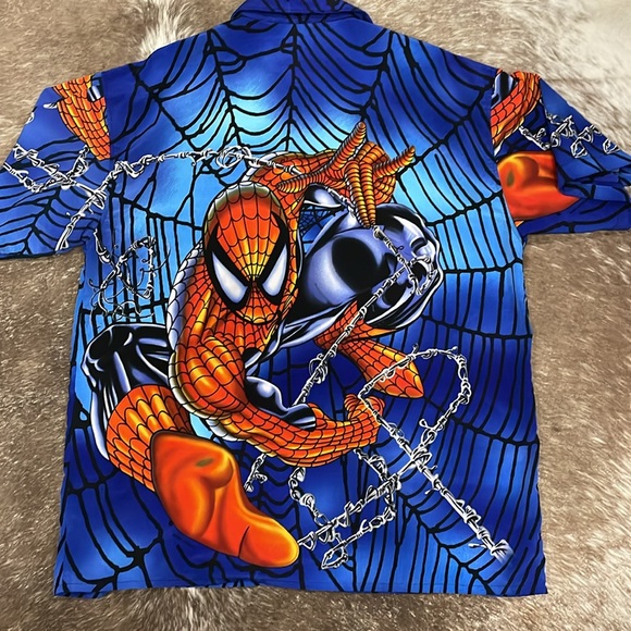 Changes Marvel Men’s Spider-Man Button Down Size M - Picture 7 of 8